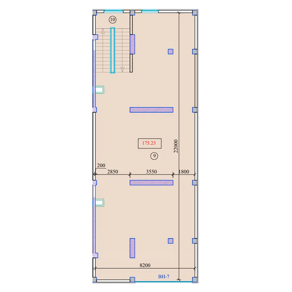 Planirovka — 1 xonali · 175,23 m²