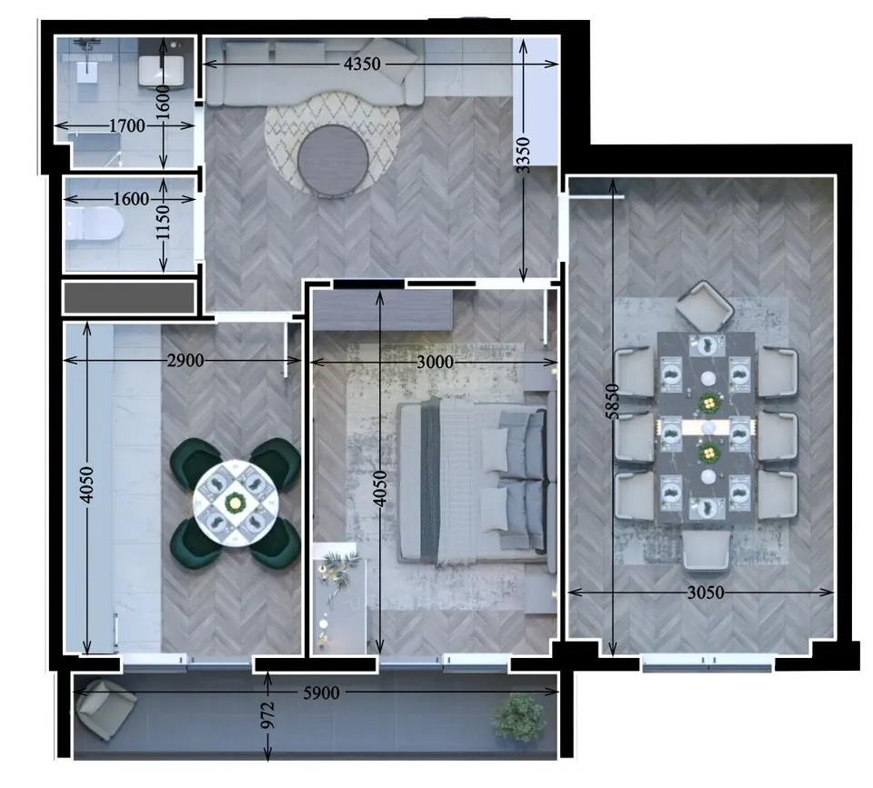 Planirovka — 3 xonali · 68,7 m²