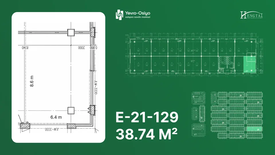 Planirovka — 1 xonali · 38,74 m²