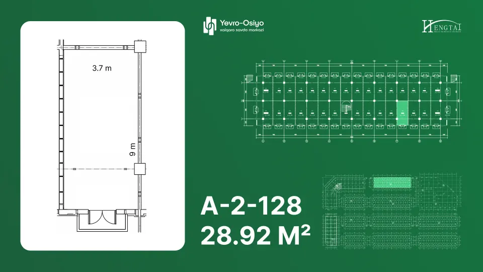 Planirovka — 1 xonali · 28,9 m²